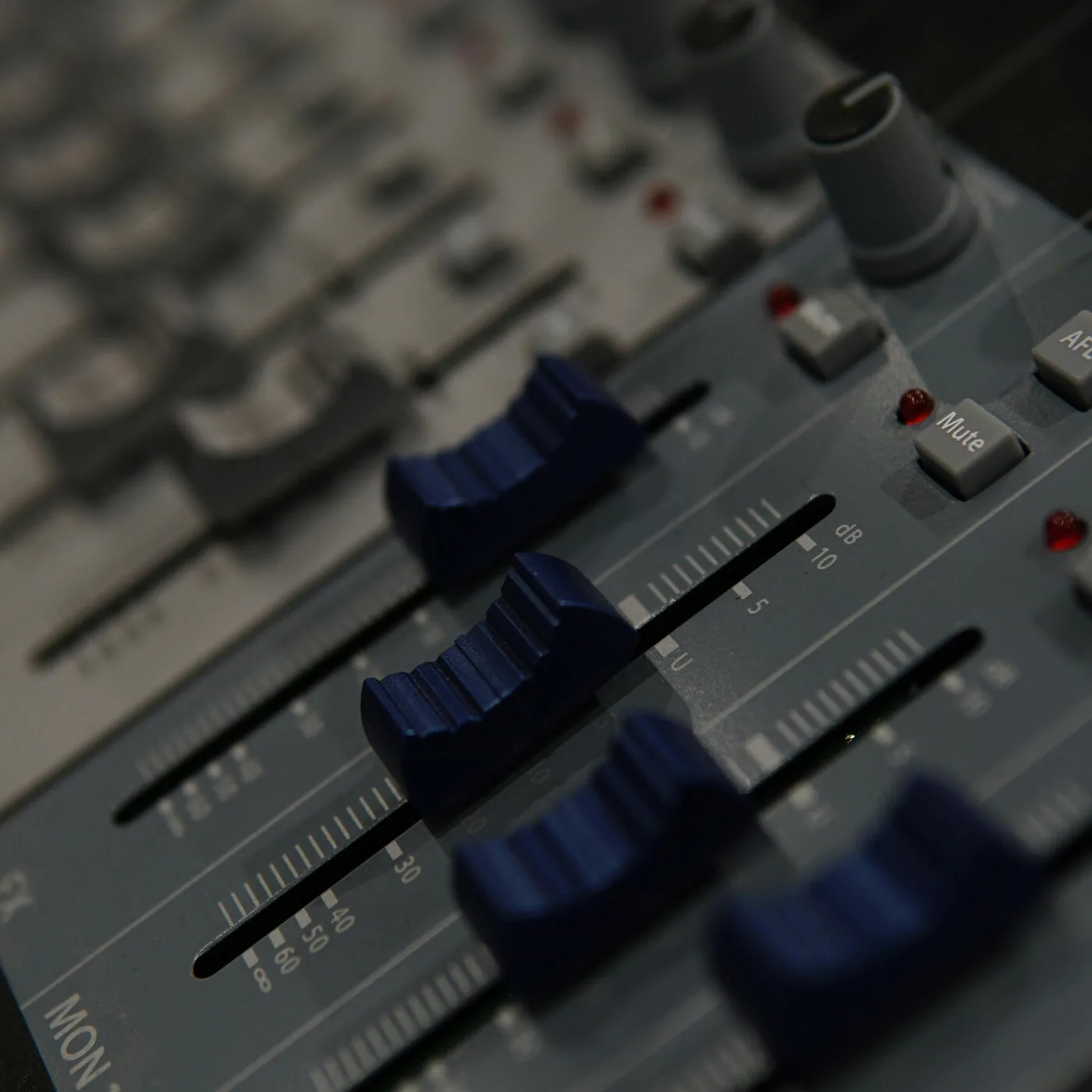 Mixing desk faders